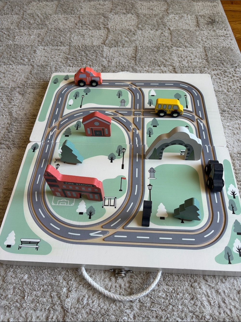 Pottery Barn Kids Wooden Neighborhood Play Set - Portable Play Set